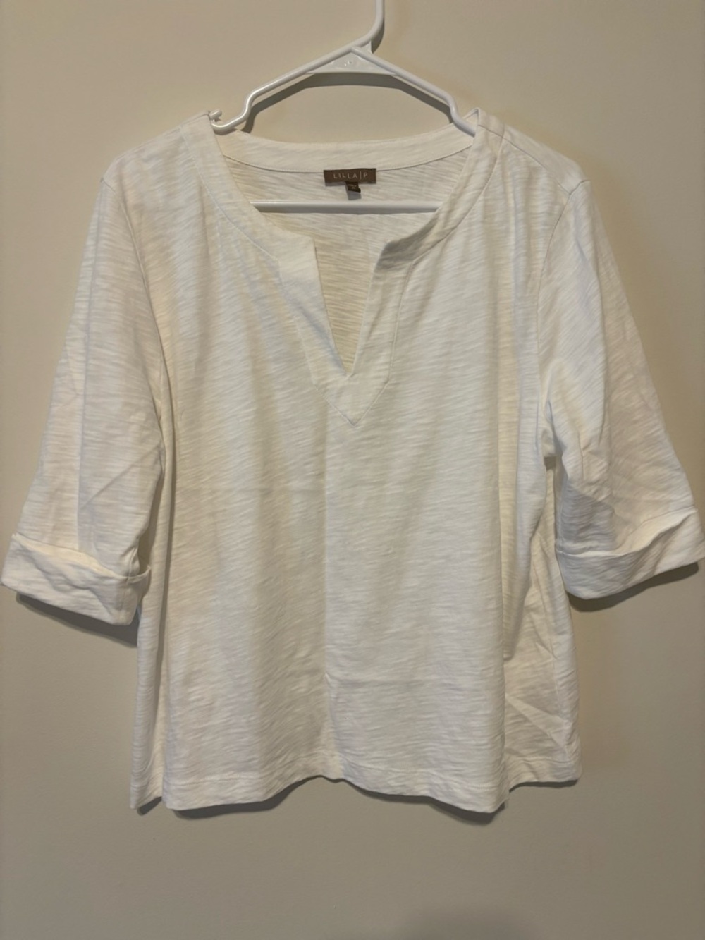 Lilla P White 100% Cotton Womens Top Size XL - Picture 5 of 8